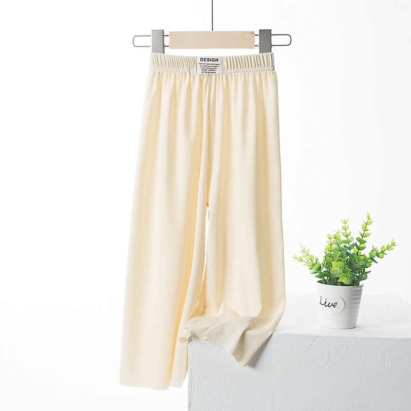 40-105kg】Plus size ice silk wide leg pants for girls women Korean