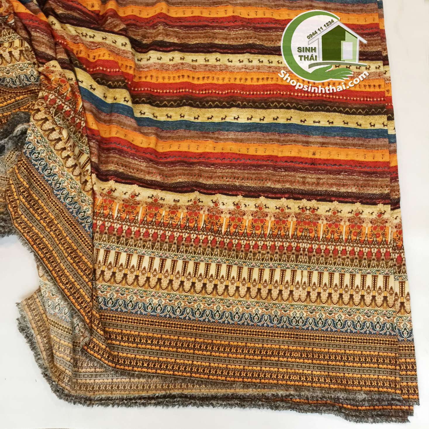 Vải thổ cẩm - vải lụa in hình thổ cẩm [ 1 mét x khổ 155cm ] - Chọn màu