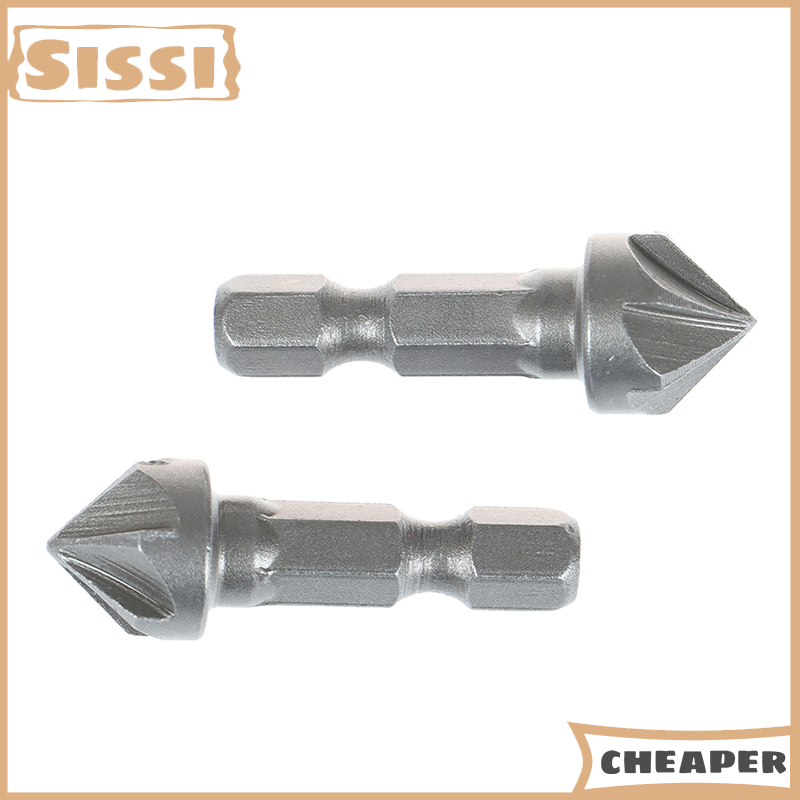Sissi 6 Flute Countersink Drill Bit Chamfer Cutting Woodworking Tool hexagon handle