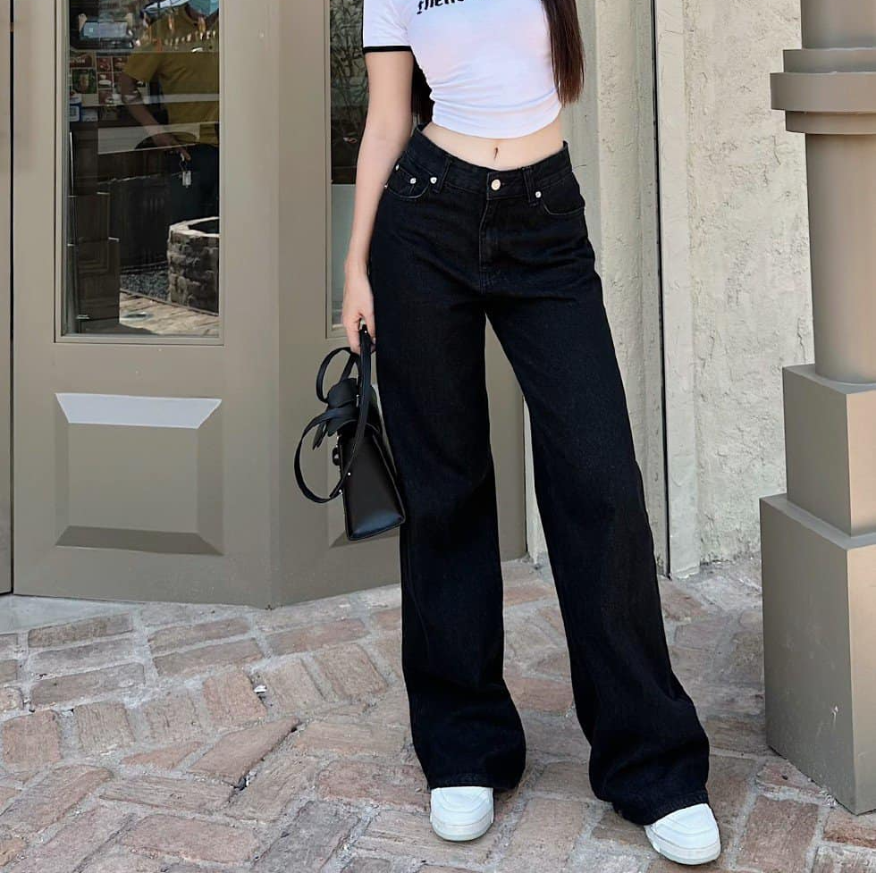 Quần jeans dài ống suông BASIC CILA JEANS