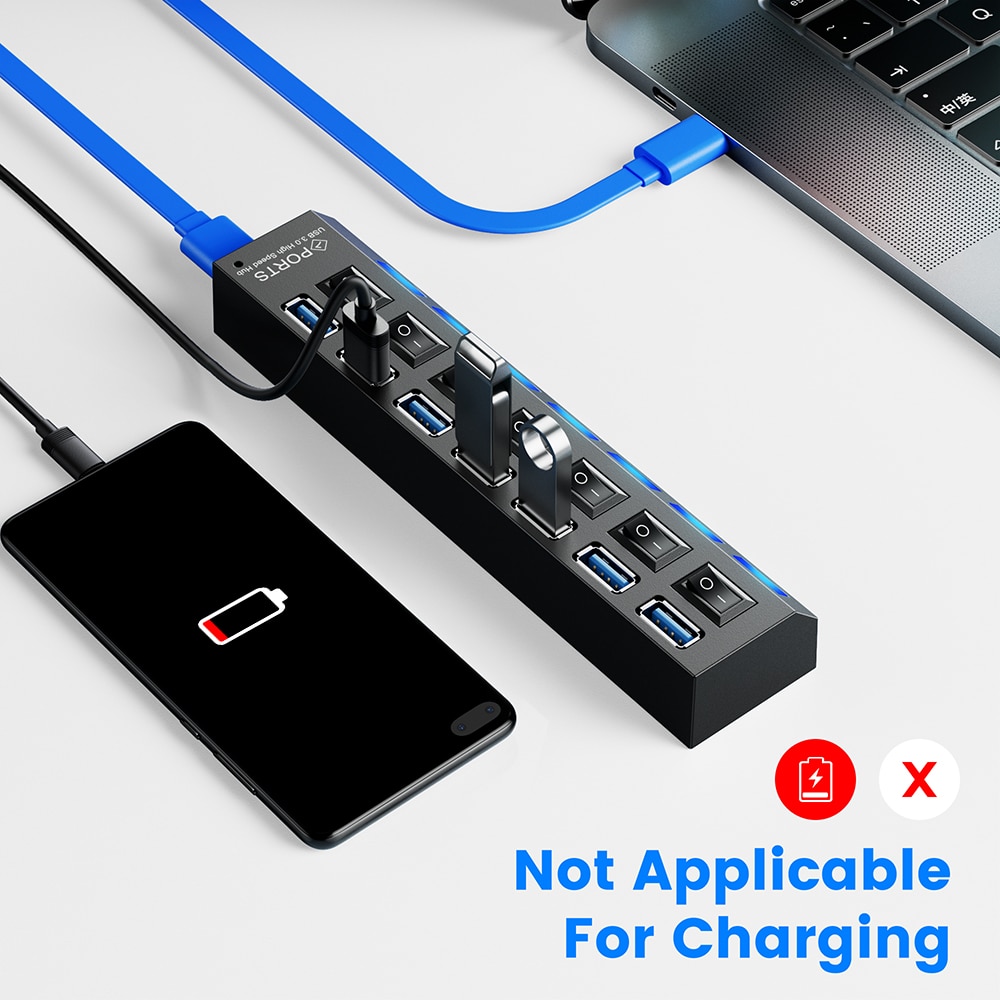 Usb Hub 3 0 Hub Usb Splitter 3.0 Multi Usb Hub With Power Adapter 4 7 Port Extender 2.0 Hab Computer Essories For Computer PC