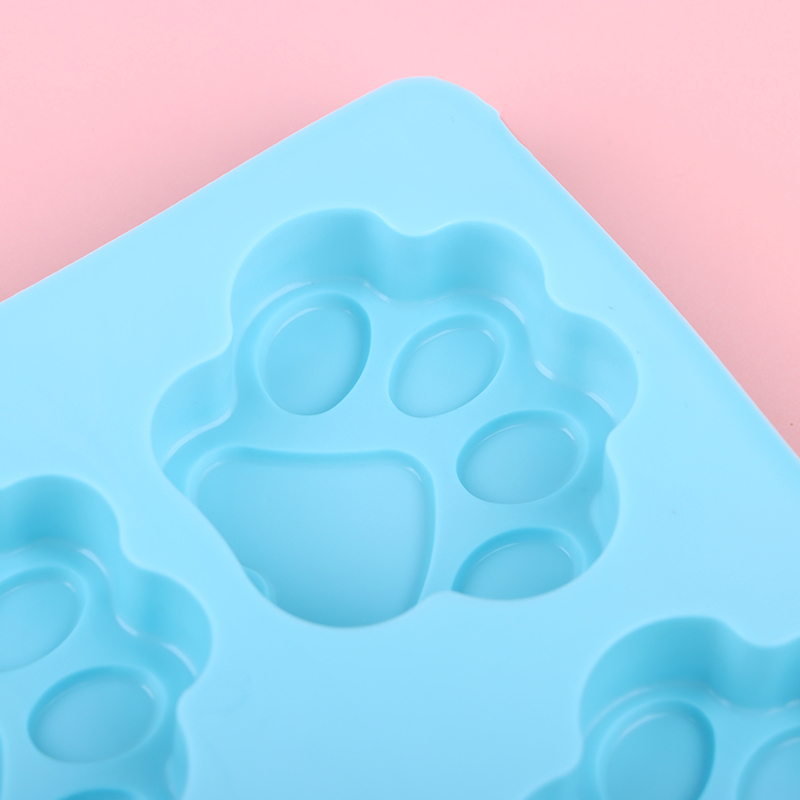 1Pc 6Cavities Lovely Dog Cat Paw Fondant Cake Silicone Mold DIY Baking Mould