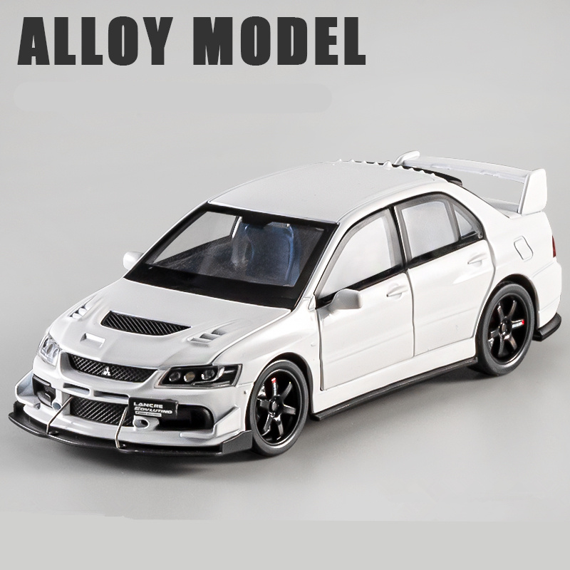 1:32 Mitsubishi Lancer Evolution EVO IX 9 Alloy Sports Car Model Diecasts Metal Racing Vehicles Car Model Sound Light Kids Gifts.