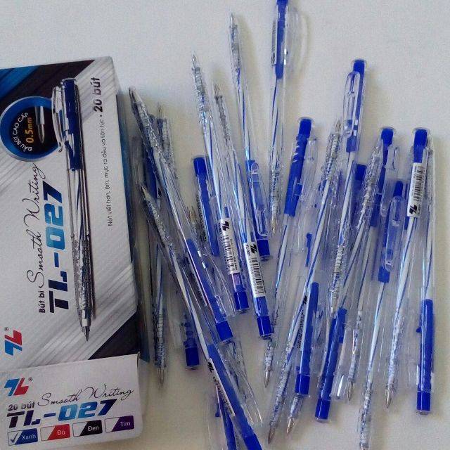 Bút bi văn phòng mực xanh