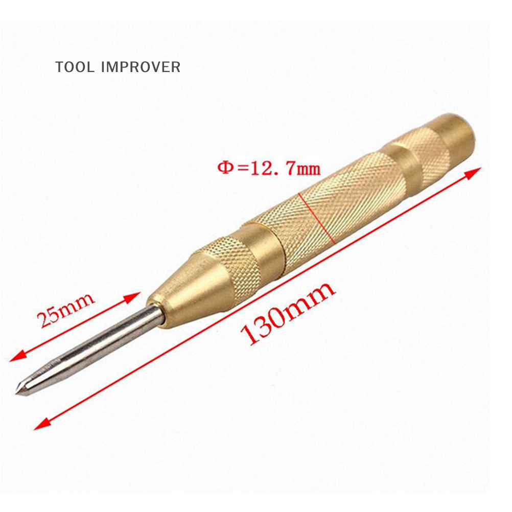 TOOL IMPROVER 5 Inch Automatic Center Pin Punch Spring Loaded Mark Starting Holes Tools