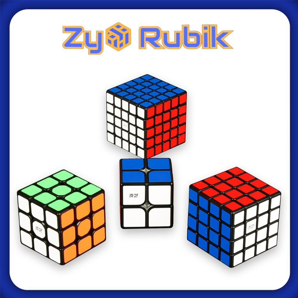 Combo 4 Rubik (Qidi 2x2,Sailing 3x3,Qiyuan 4x4, Qizheng 5x5) SET 1 QiYi Gift Box - ZyO Rubik