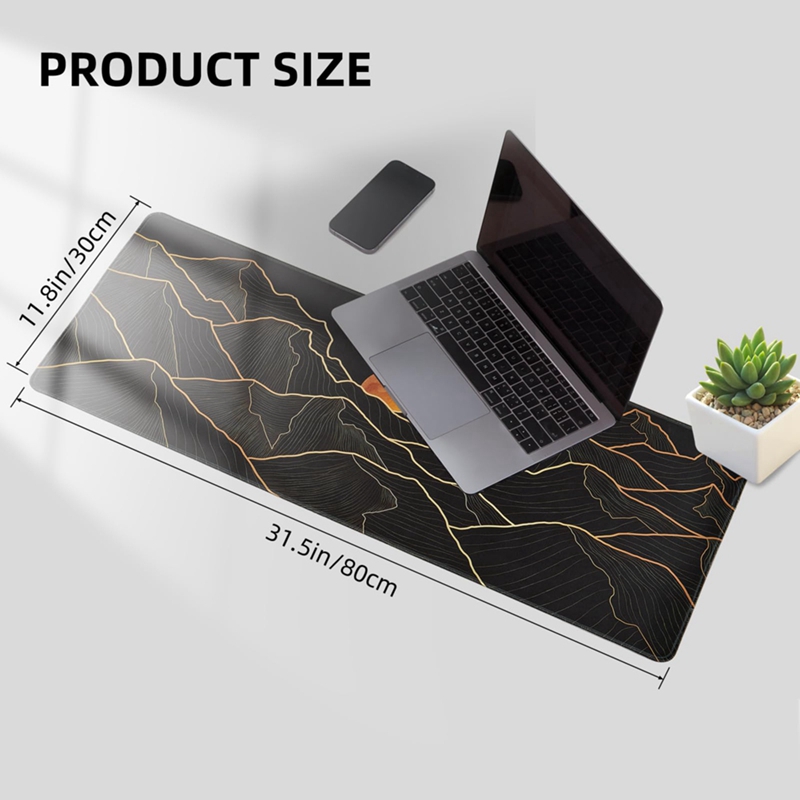 Big Mouse Pad Gaming Mouse Pad Desk Pad Long Computer Keyboard Mouse Mat Mousepad with Non-Slip Base and Stitched Edge