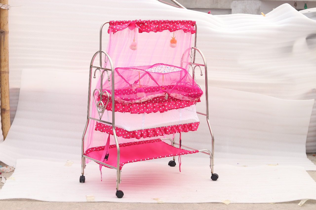 Stainless%20Steel%20Dolna%20Bed%20For%20New%20Born%20Baby%20A%20Cozy%20Nest%20Cradle%20model%20no%20%20SS-3035%20Super%20With%20Full%20Support%20%20%20dolna%20bed%20with%20mosquito%20net%20Bacchader%20Dolna%20Baby%20Dolna%20-%20Image%204