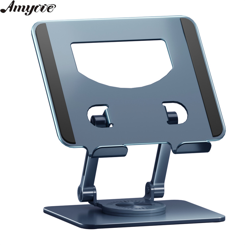 2028 Laptop Stand Aluminum Alloy Computer Riser Adjustable Foldable Laptops Elevator PC Cooling Mount For 4.7-12 Inch Laptop Tablet Phones