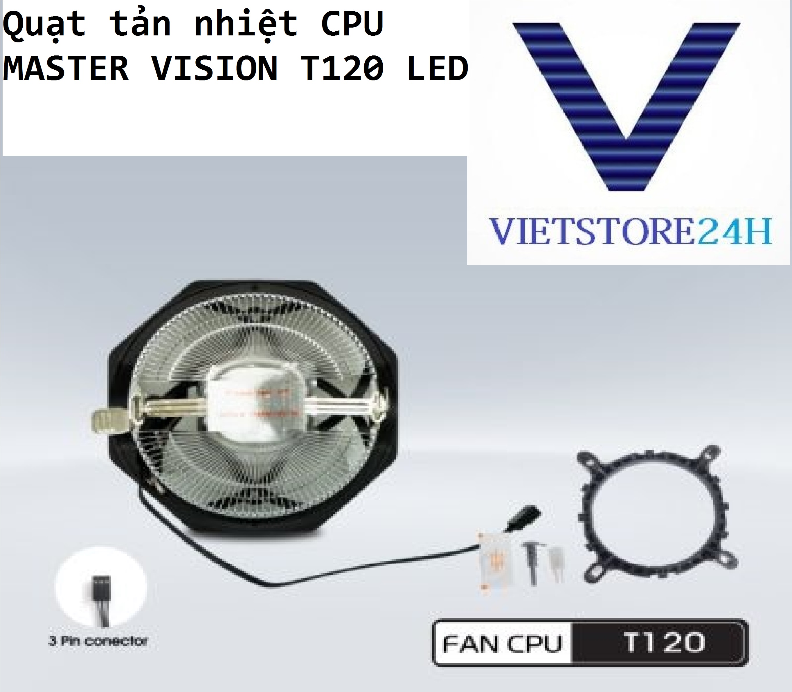 Quạt tản nhiệt CPU MASTER VISION T120 LED