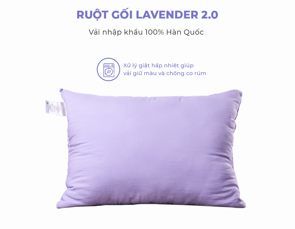 [EVERON Chính Hãng] Ruột gối Cao Cấp hương Lavender (Gối êm + có tem điện tử chính hãng)