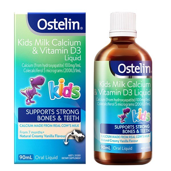 ostelin kid milk calcium vitamin D3 liquid 90ml
