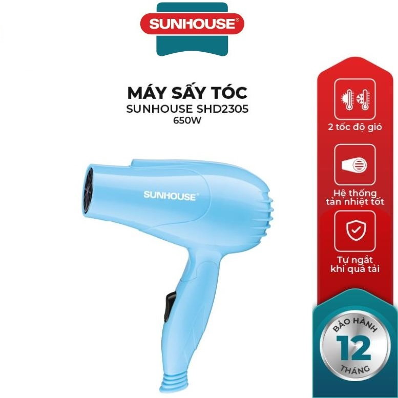 Máy sấy tóc sunhouse shd2305 xanh