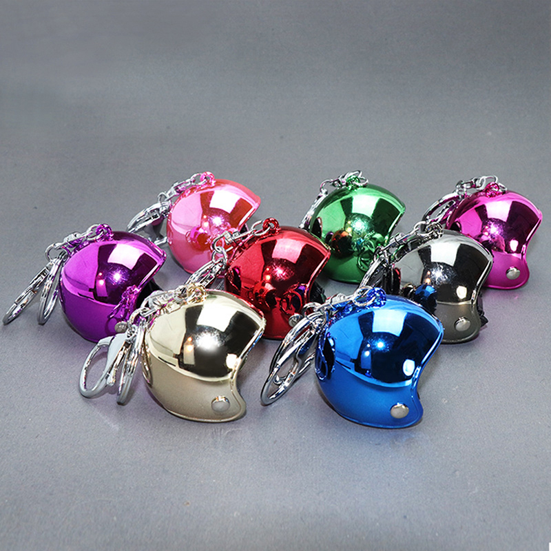 Creativity Motorcycle Helmets Keychains Cute Safety Helmet Pendant Neutral Car Key Chain Hot Bags Keyring Jewelry Gift Wholesale.