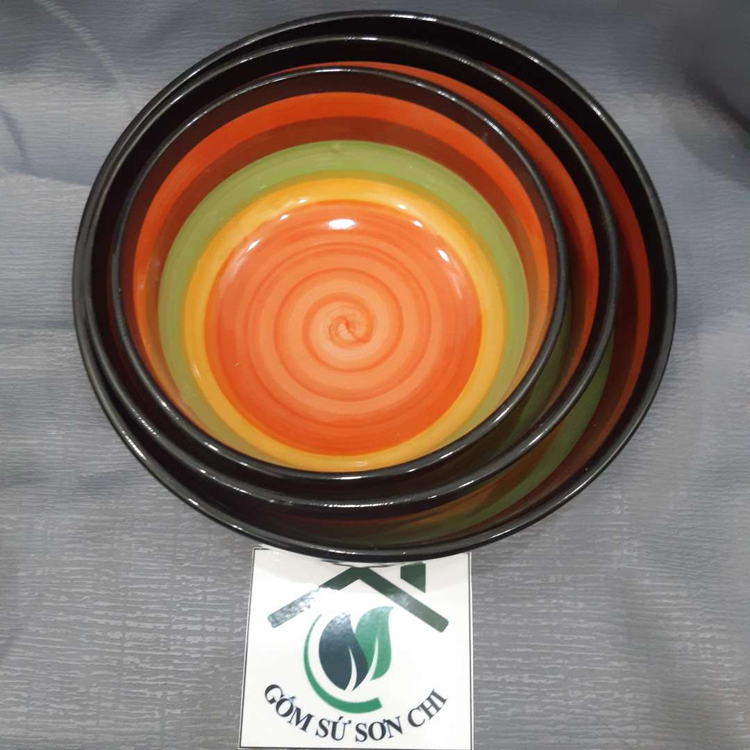 Tô gốm sứ cầu vòng ăn cơm, canh, soup (có 3 size)