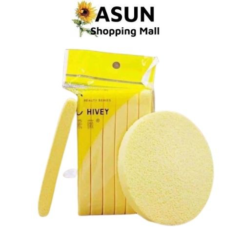 [HCM]Gói 12 Miếng Bọt Biển Nén Rửa Mặt Chivey Hàn Quốc (giao màu ngẫu nhiên)