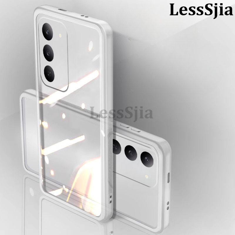 Phone cover Realme C75X C75 14X Back case Camera Protection Semi Transparent Soft Silicone Shockproof with Lens Protector Films for Realme 14X C75 C75X Phone cases