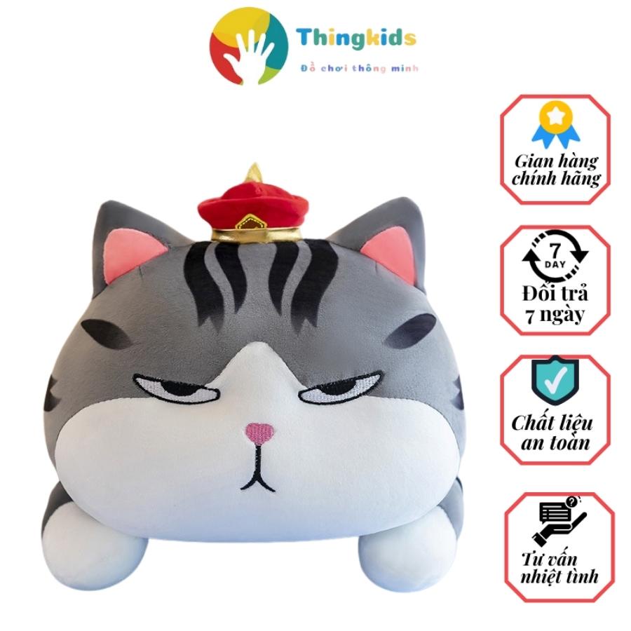 Gấu bông mèo hoàng thượng nằm - thingkids