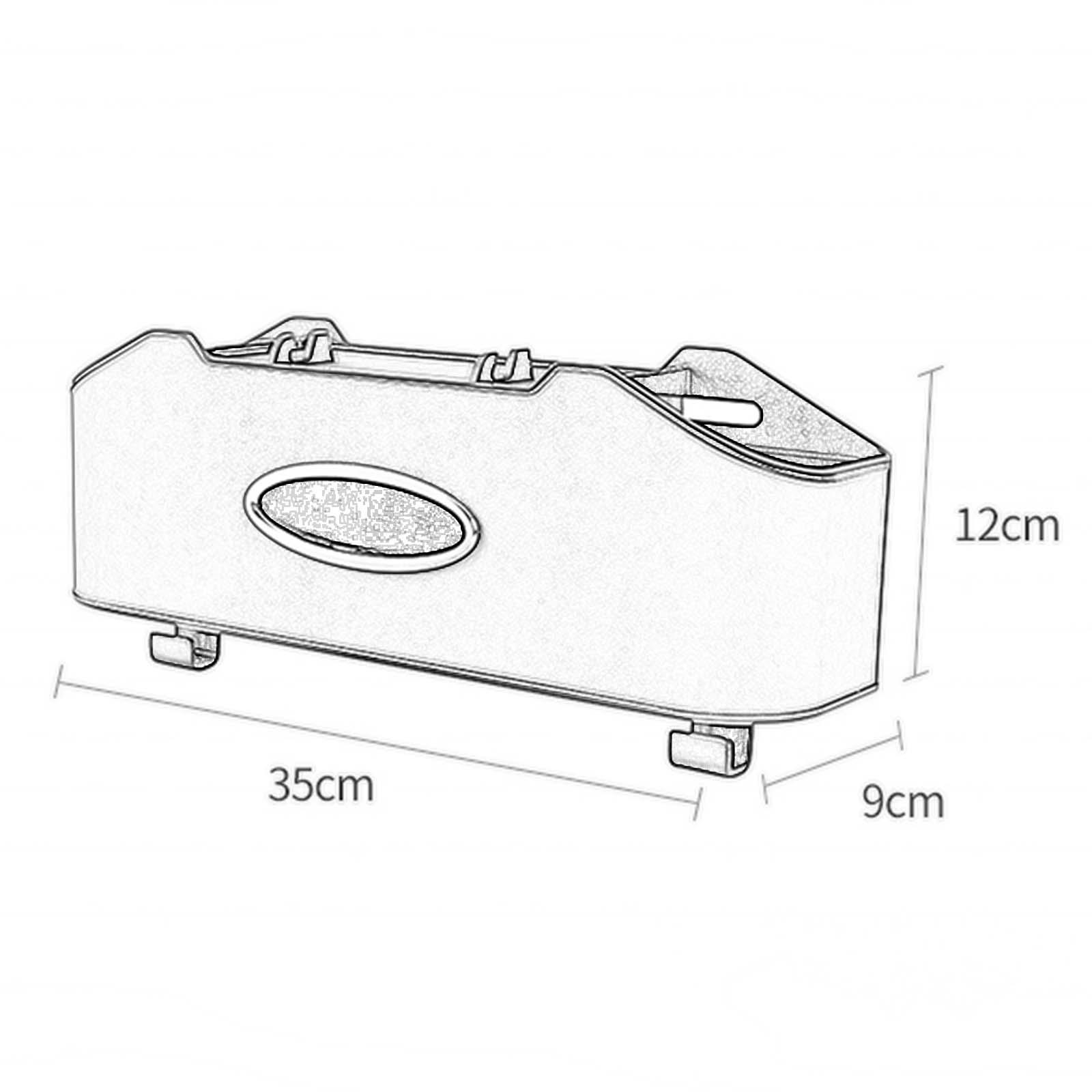 CCAire Seat Back Storage Box Interior Decoration Durable Hooks and Tissue Box Hanging Organizer Car Accessories Car Seat Back Organizer