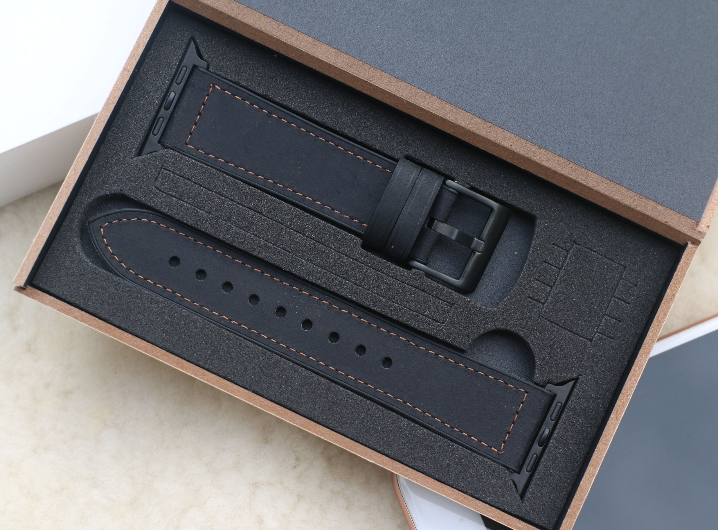 Dây da sáp dầu Vintage thay thế cho Apple watch