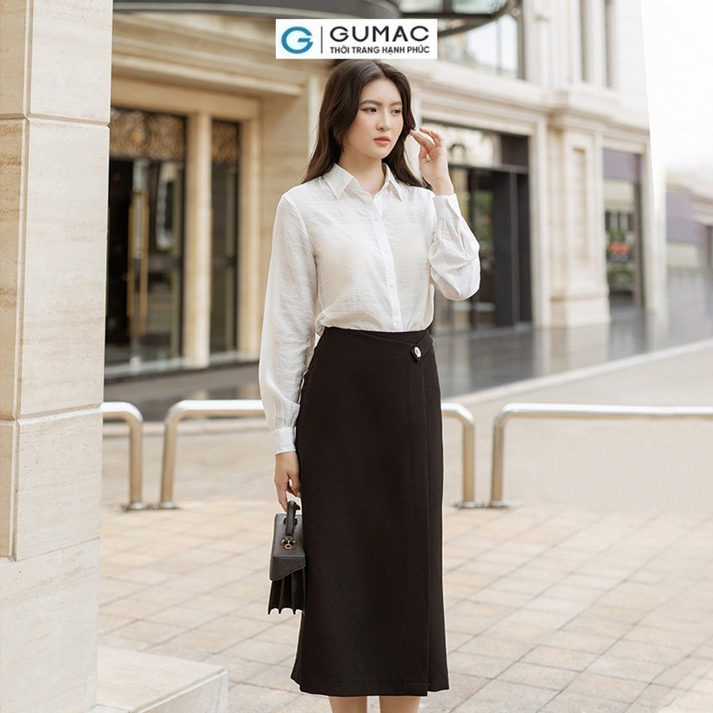 Áo sơ mi tơ sọc thời trang GUMAC AD06018
