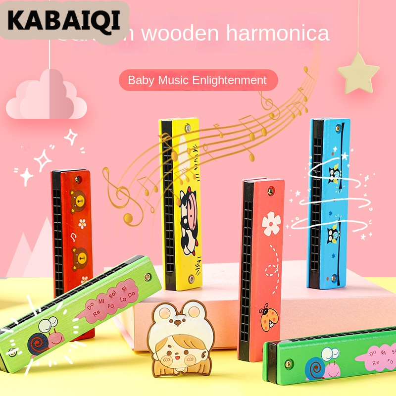 KABAIQI Kèn harmonica Gỗ / Kèn harmonica 16 Lỗ Cho Bé