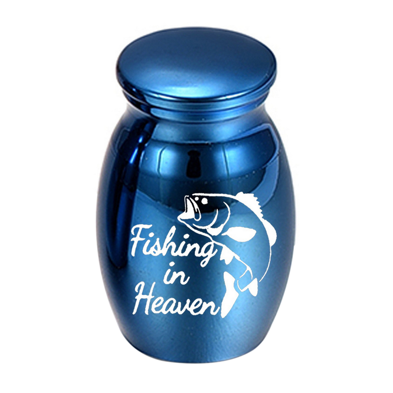 Lightweight Pet Urn Metal Pet Urn Heavenly Fishing Pet Urn Small Metal  Cremation Box for Dog/cat Ashes Beautiful Memorial Keepsake with Printed  Thread Lid Ideal