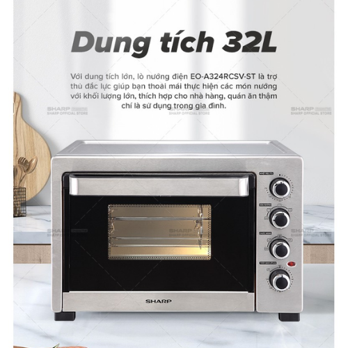 Lò nướng Sharp EO-A324RCSV-ST(32L)-Hàng Chính Hãng