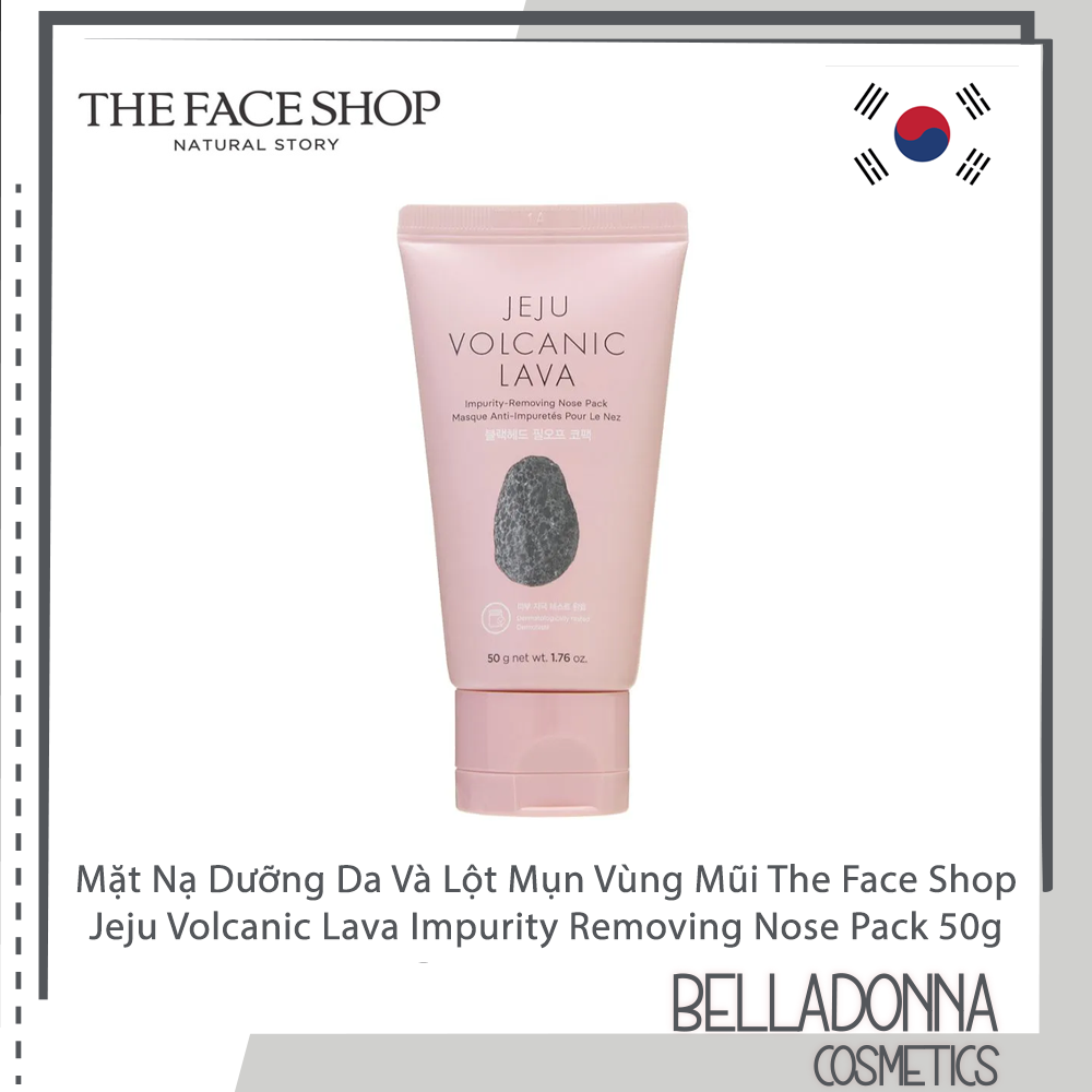 Mặt Nạ Dưỡng Da Và Lột Mụn Vùng Mũi Từ Tro Núi Lửa The Face Shop Jeju Volcanic Lava Impurity Removing Nose Pack 50g