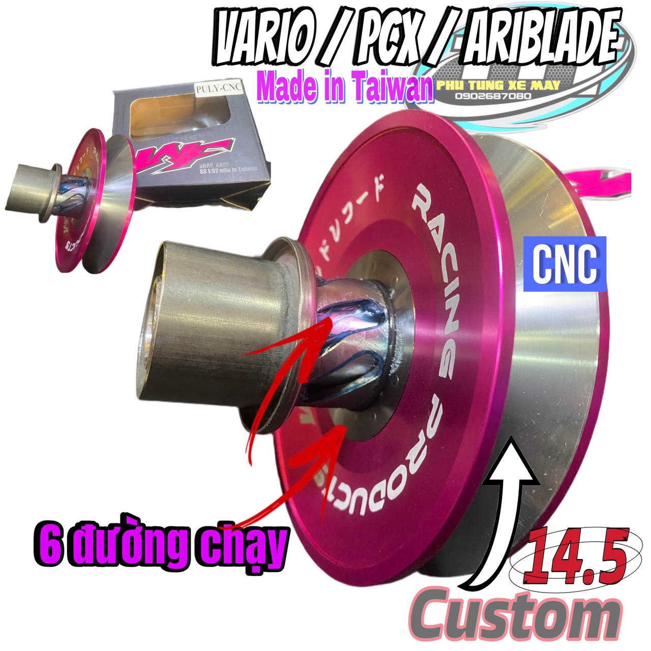 Pulley puli nồi độ WF TRF vario click pcx puly nhôm CNC