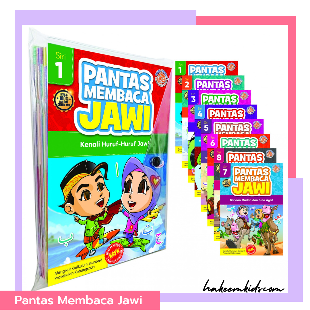 BUKU PANTAS MEMBACA JAWI SIRI 1-8 (8 BUAH BUKU) | Lazada