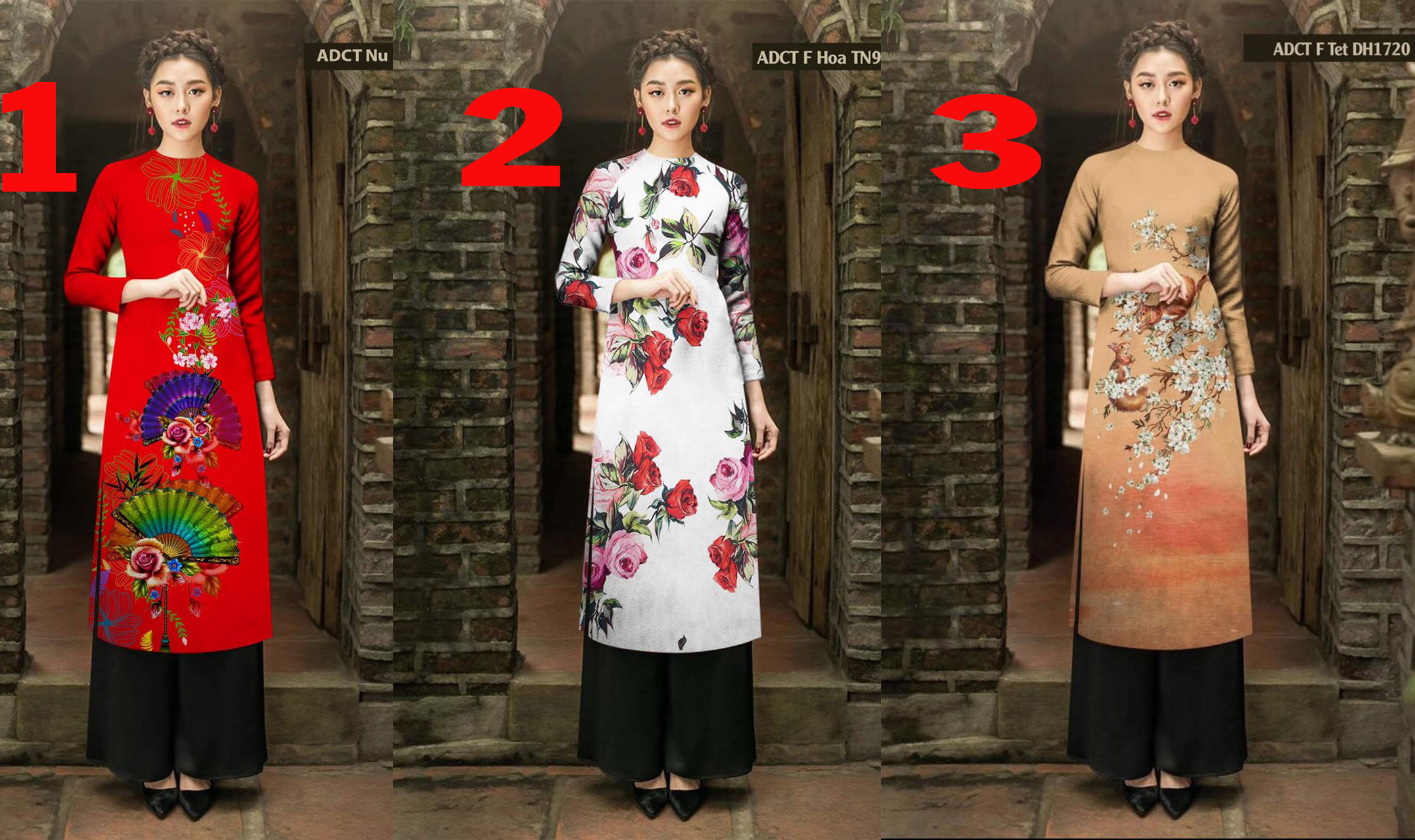 ÁO DÀI CÁCH TÂN IN 3 D [ẢNH THẬT 100 %]]HJM020
