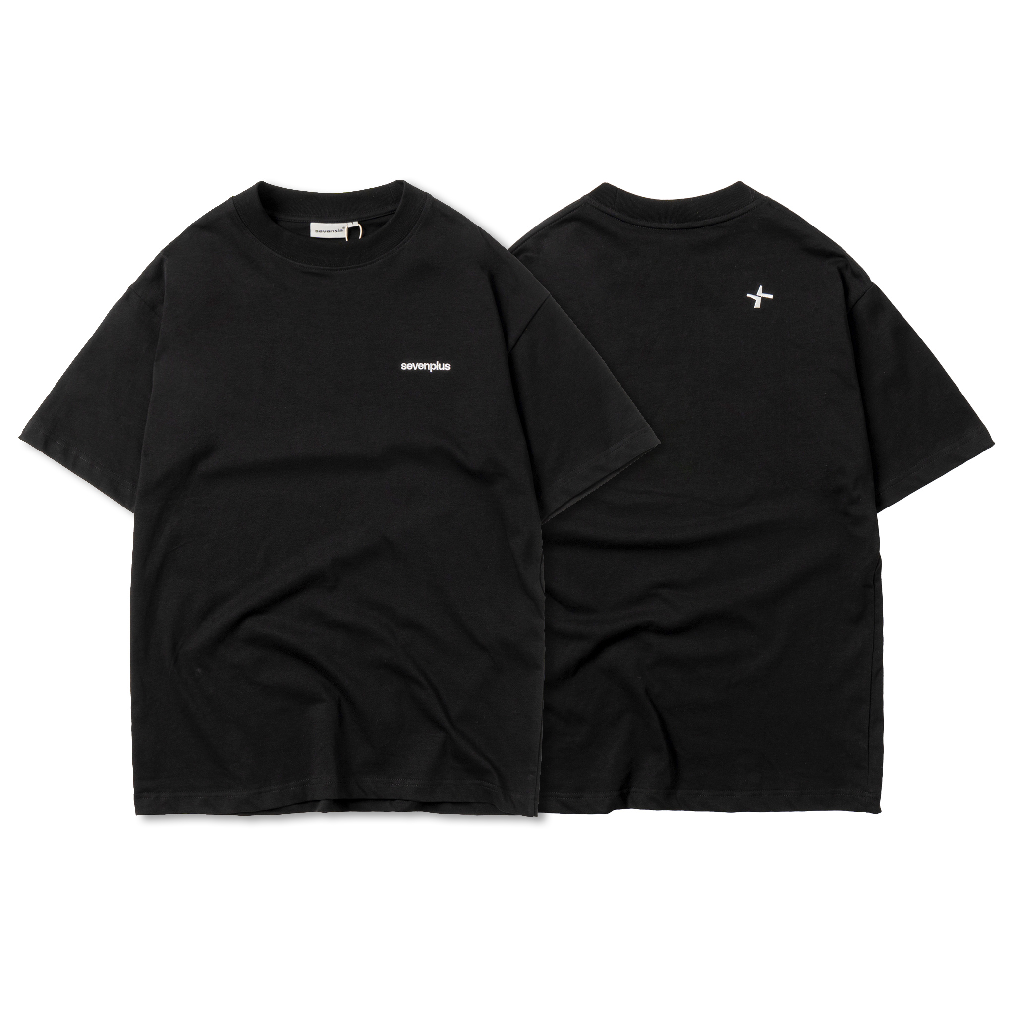 Áo thun basic form rộng logo thêu SEVENPLUS / SP-T03