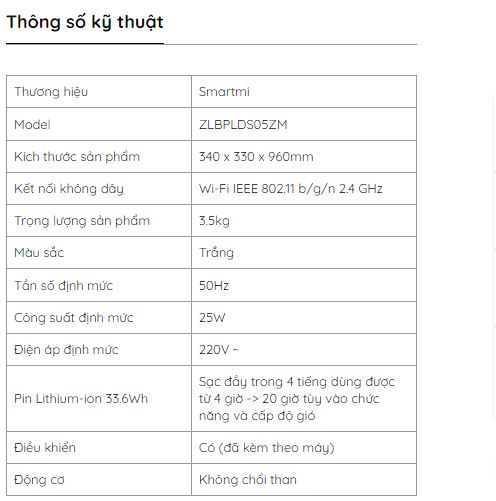 [Hàng cao cấp] Quạt tích điện Thông Minh Smartmi Gen 3 (ZLBPLDS05ZM) , Wireless fan– Bản Quốc Tế (Kèm điều khiển), Điều khiển qua MI APP, 100 cấp độ gió, 4 góc độ xoay