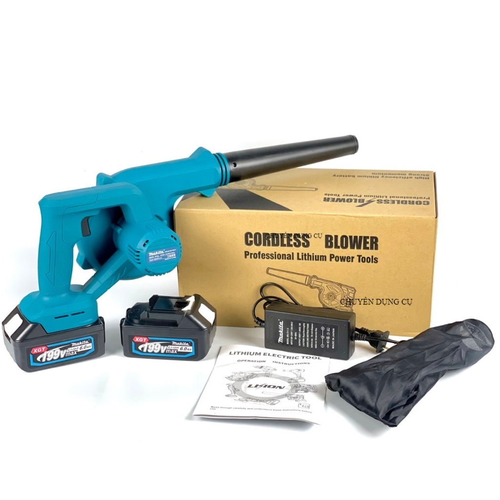 Sk Máy thổi bụi cầm tay dùng pin Makita/máy thổi hút bụi 680W/ máy thổi bụi pin 10cell ĐL
