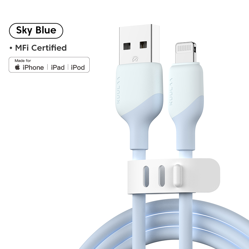 【Buy 1 Take 1】KUULAA MFi Certified Fast Charging Cord for iPhone 13 pro max Lightning Cable for iPhone 12 pro max / 11 Pro max / X / Xr / Xs Max / 8 / 8 Plus / 7 / 7 Plus / 6 / 6s / 6 Plus Ultra Durable and Waterproof iPhone Cable Cord