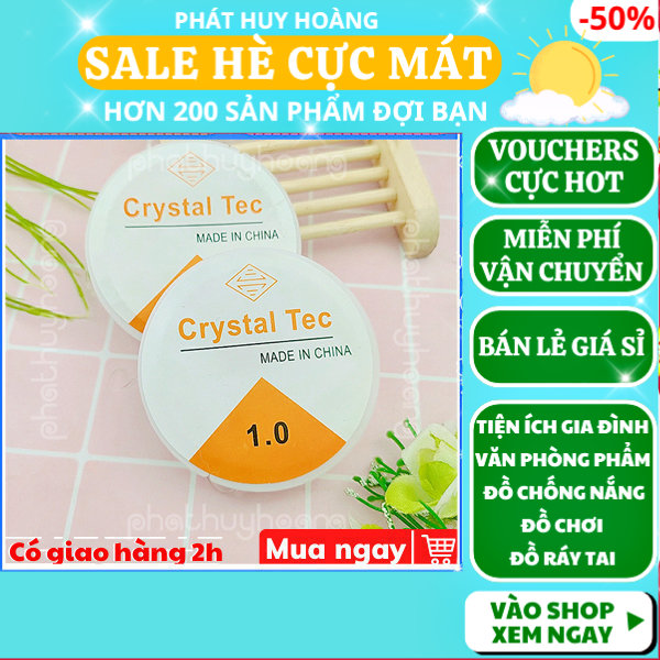 Combo 2 - 5 cuộn dây cước, dây gân trắng 4,5m loại 1mm, dây xỏ chuỗi hạt loại tốt, cuộn dây cước trắng co giãn giá rẻ, dây xỏ chuỗi trắng tiện lợi, dây gân xỏ chuỗi hạt màu trắng, dây dù làm vòng phong thủy, Phát Huy Hoàng
