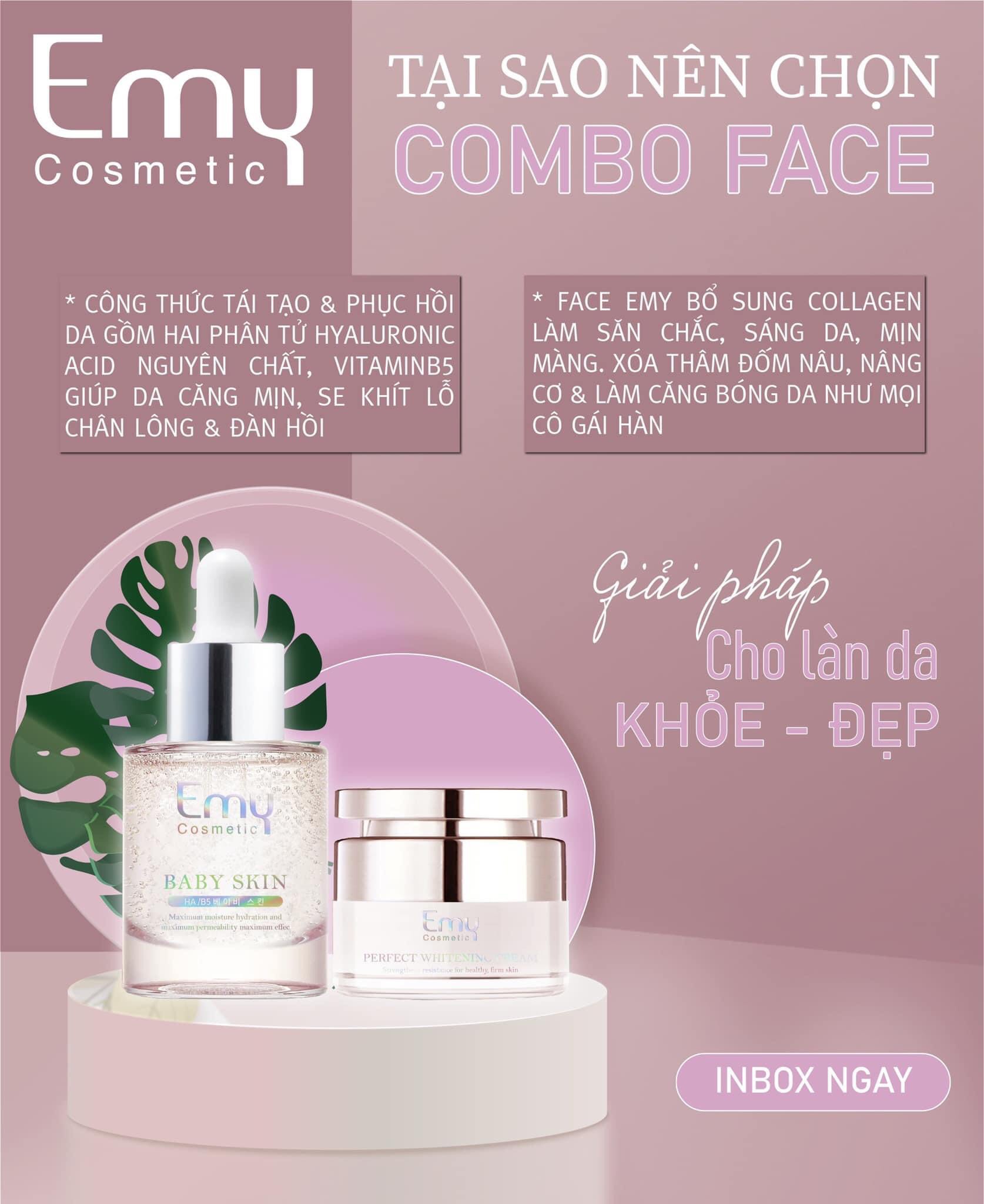 Combo Face Serum Dưỡng Ẩm - Kích Trắng EMY COSMETIC