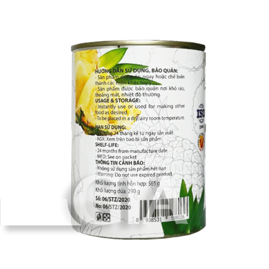 Thơm (dứa) ngâm nước đường Sozen lon 565g