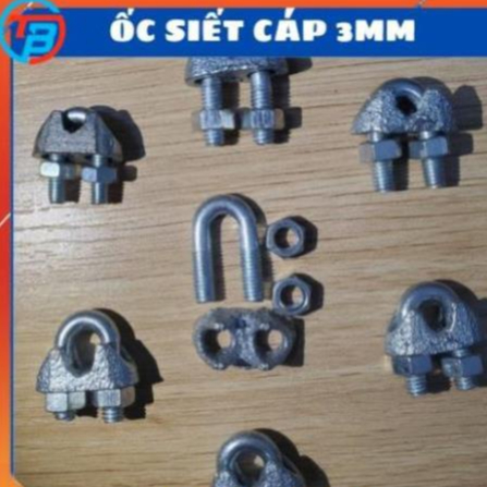 [Khóa cáp] Ốc Siết Cáp 3ly Cóc Kẹp Cáp - Kim khí capthepsaigon