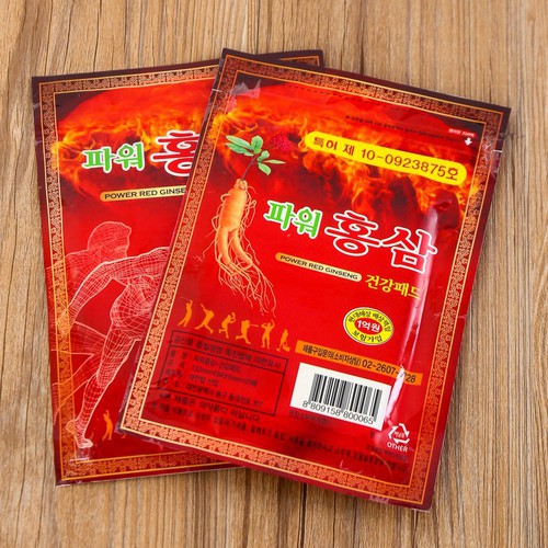 Combo 10 Gói Cao Dán Hồng Sâm Power Đỏ Hàn Quốc [20miếng/gói]