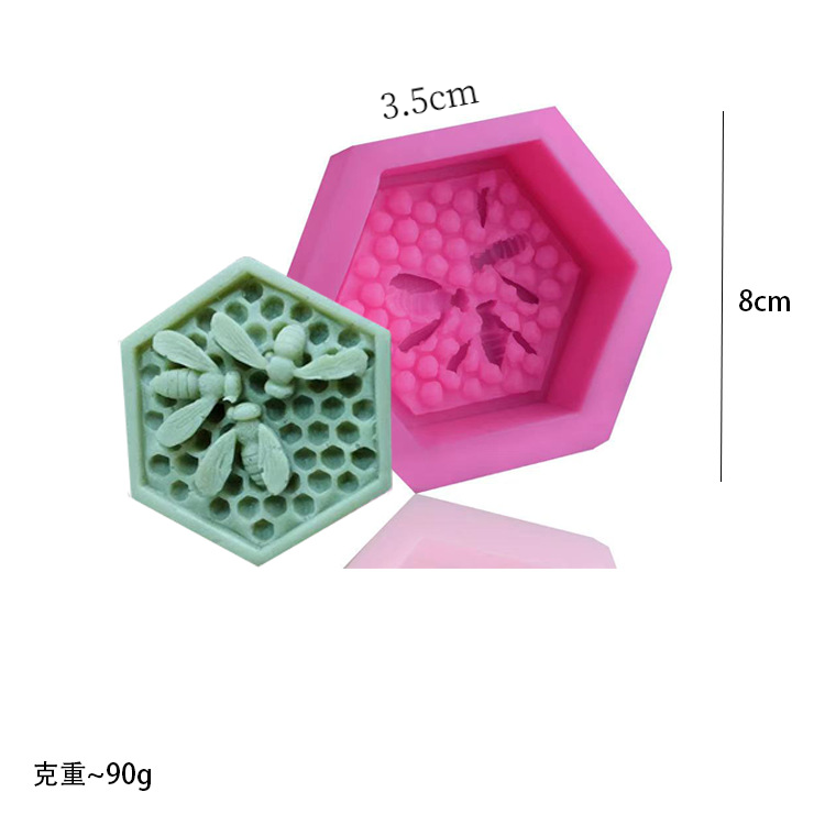 Cube Honeycomb Scented Candle Plaster Silicone Mold Food Grade Chocolate  Mousse 3D Cube Shape Molds Wedding Gift Home Decoration