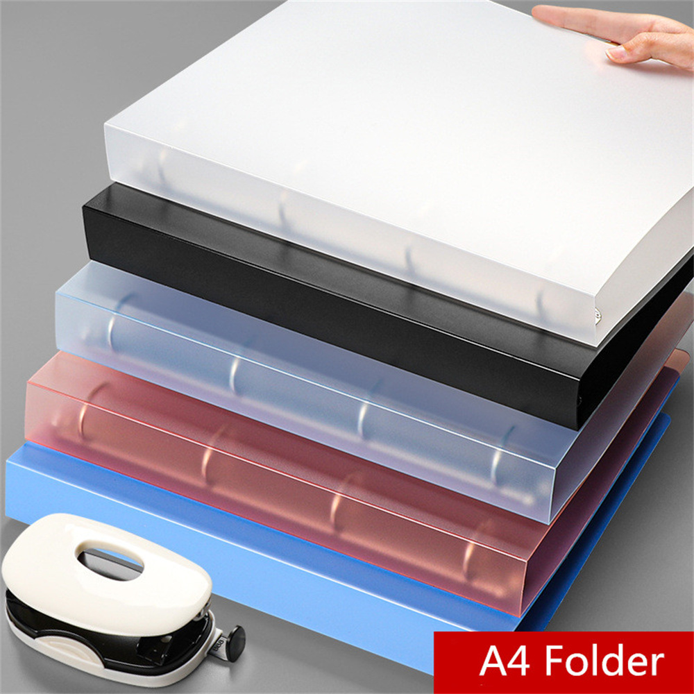 【Stylish】 A4 Binder 4 Hole D-Type Folder Office Storage File Ring ...