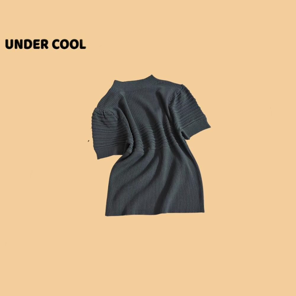 Áo len nữ cộc tay bồng undercool viền gân nổi nhiều màu trẻ trung