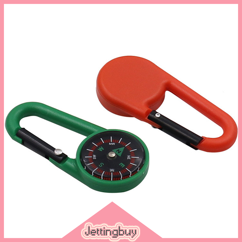 【Jettingbuy】flash bán đa chức năng móc khóa ngoài trời Compa Mini leo núi Móc Chìa Khóa Móc có lò xo dụng cụ Cắm Trại Đi Bộ Đường Dài hàng đi bộ đường dài