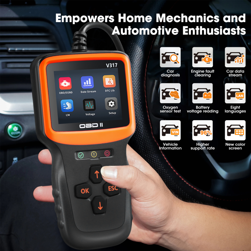 Car OBD2 Scanner Code Reader Engine Fault Code Reader Scanner CAN Diagnostic Scan Tool