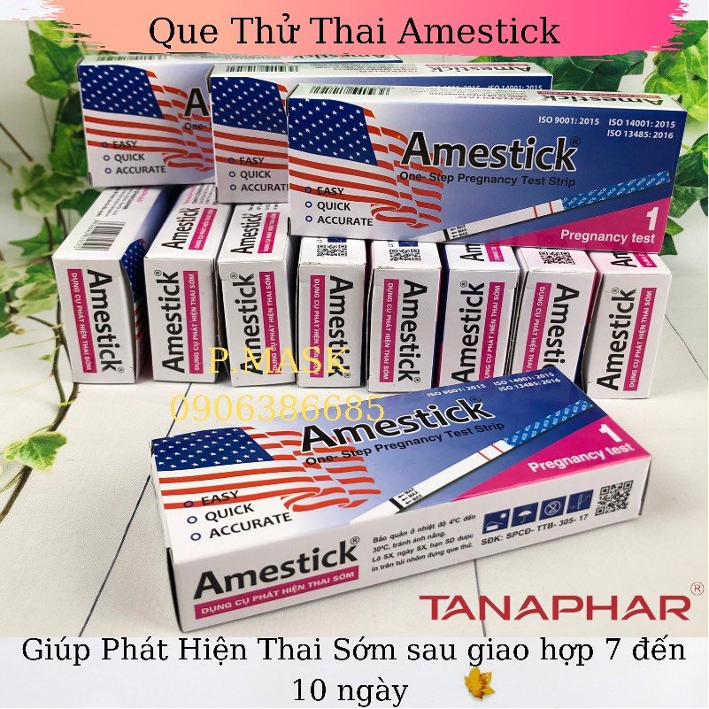 Combo 10 que thử thai amestick phát hiện thai sớm, chính xác - que thử thai tanaphar amestick tiện lợi, nhanh chóng
