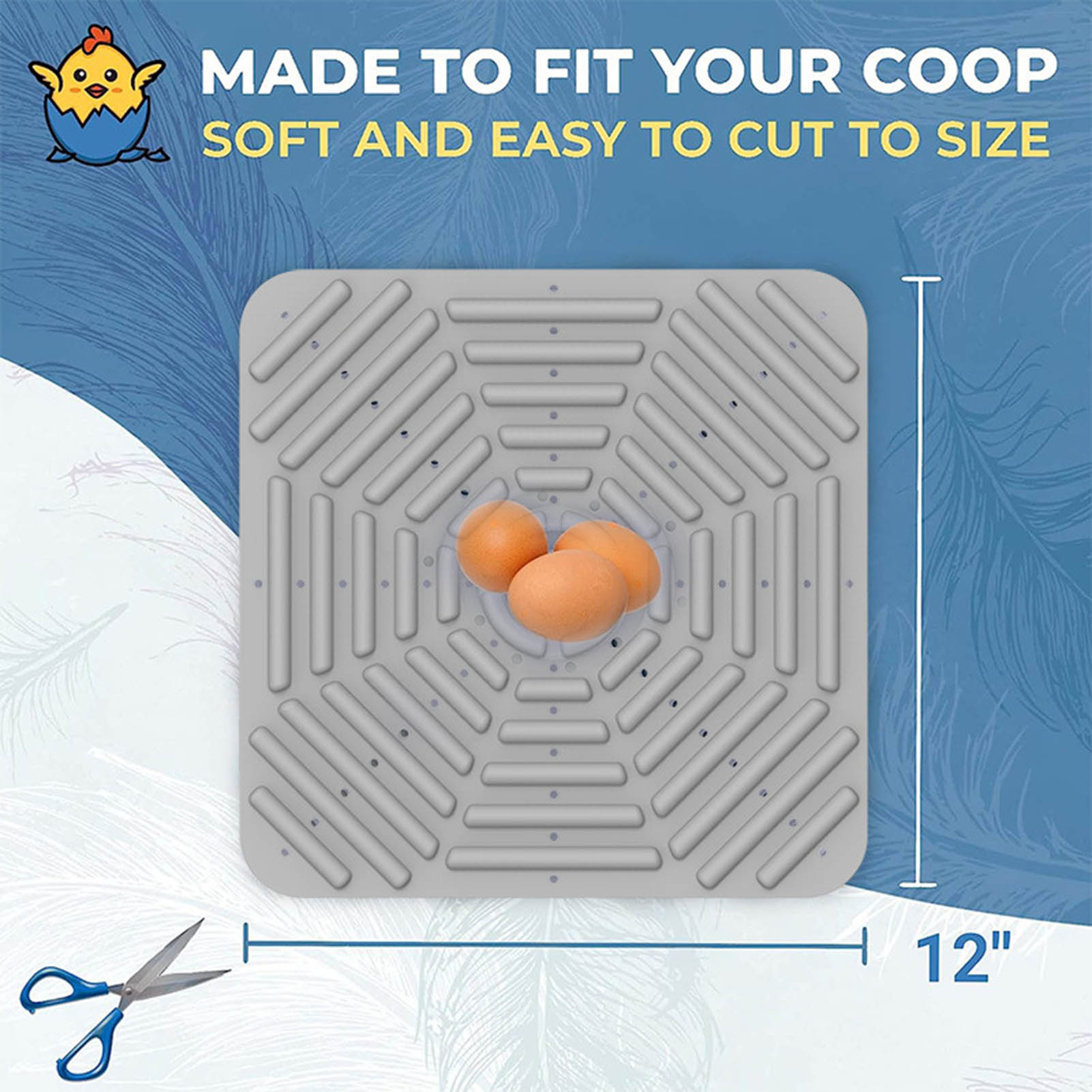 Air Circulation Chicken Mat Crack-proof Chicken Mat Comfortable Bedding Easy to Clean Prevents Egg Cracking Ideal for Buyers.