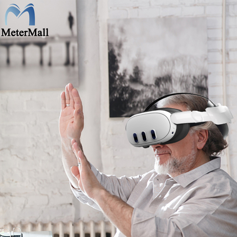 Dây đeo đầu cao cấp thay thế chơi game VR phụ kiện đa có thể điều chỉnh góc độ tương thích cho Meta Quest 3 tai nghe VR