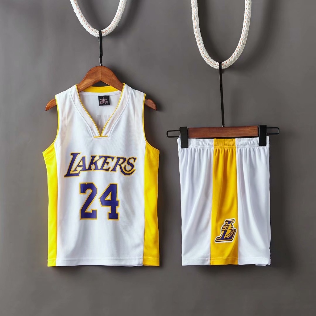 #24 Kobe Bryant Kids Basketball Sport Suit Boys Clothes Set Chidren  Basketball Jersey + Short Pant Set - AliExpress